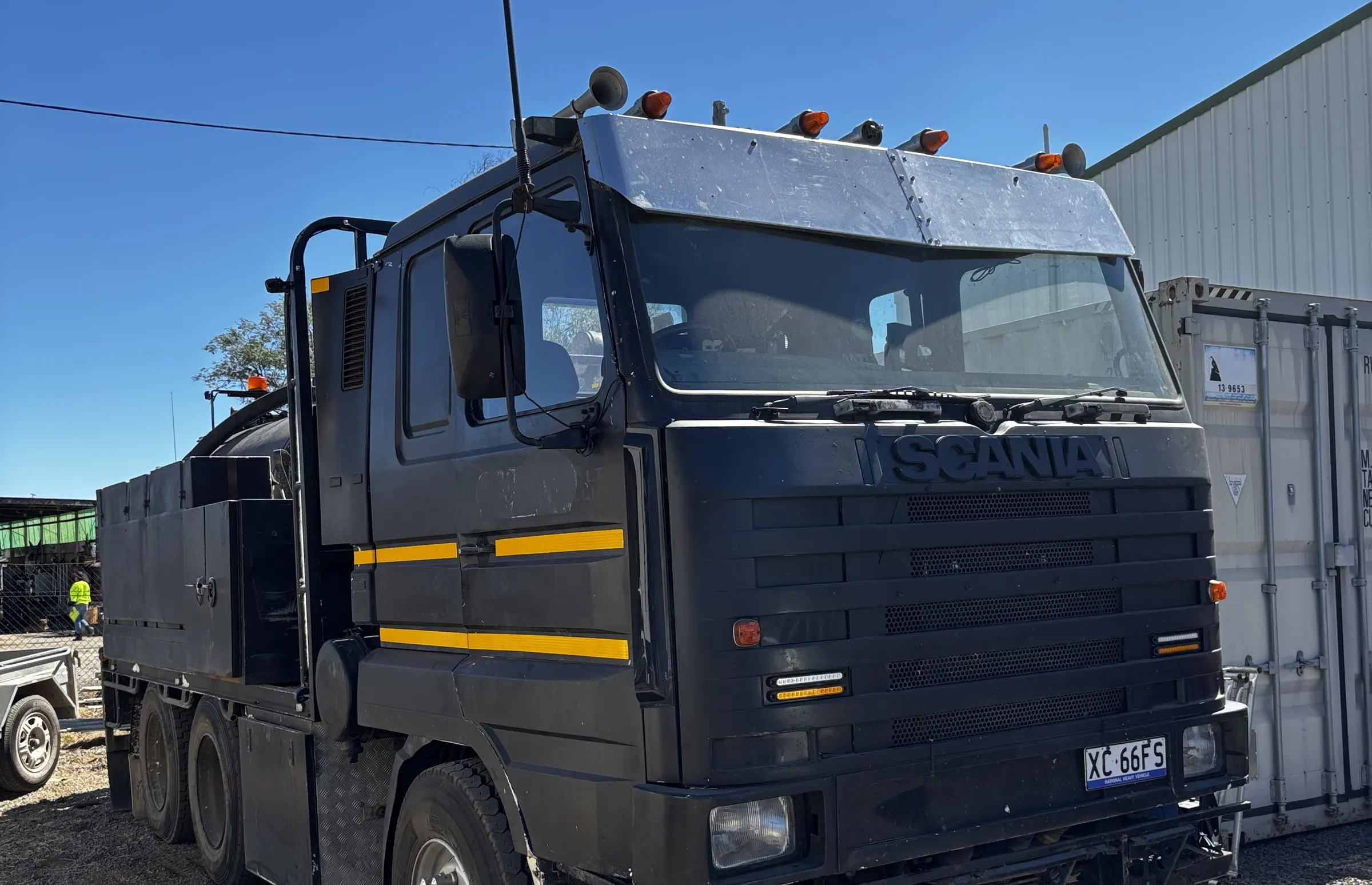 CQ Civil & Hydro Excavation vacuum truck at Blackwater